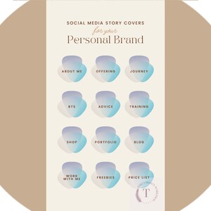 12 Pastel Blue Instagram Highlight Icons, Instagram Icons, 12 Instagram Story Cover, Instagram Icons, Covers for Instagram Highlights,