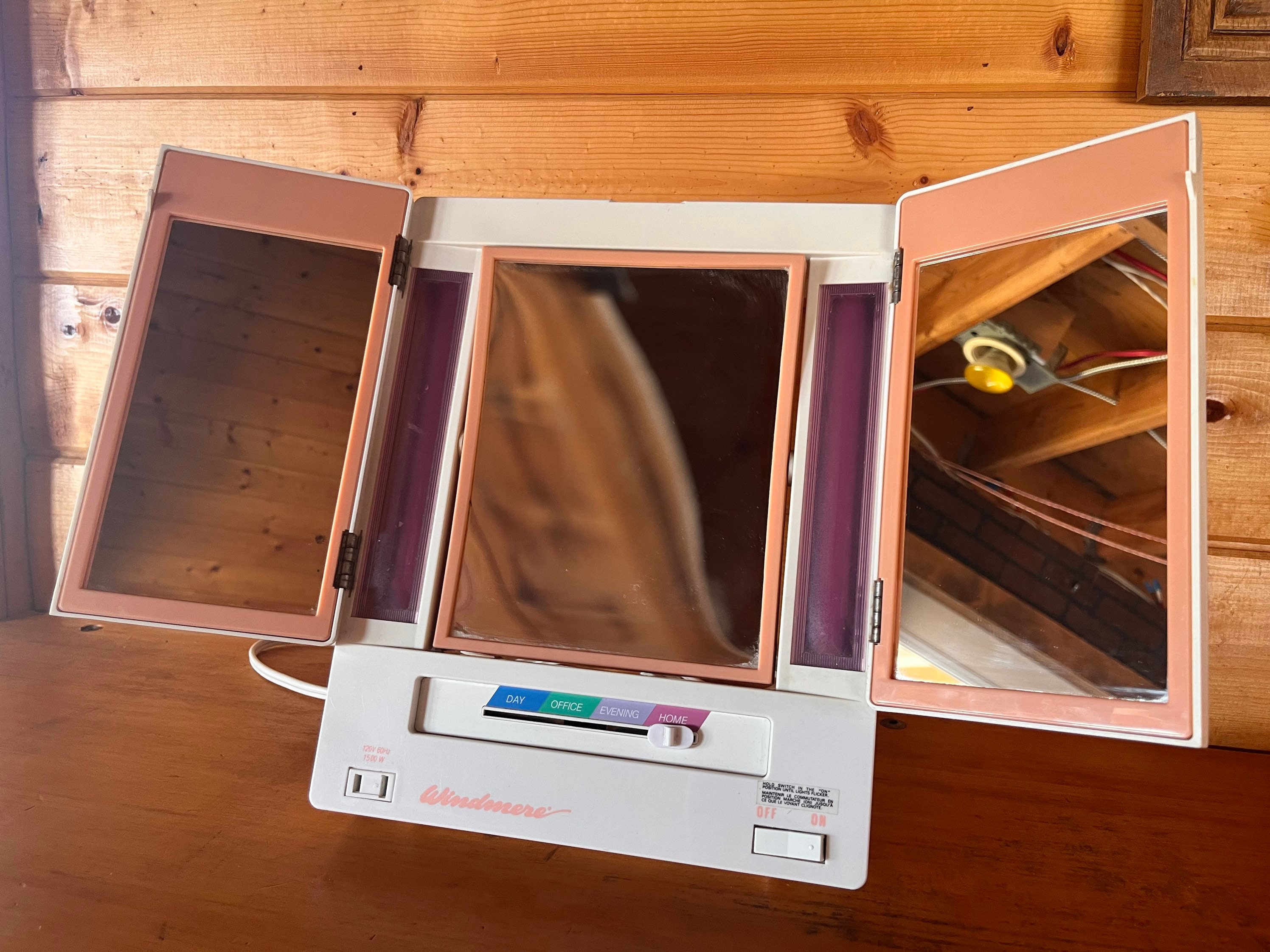 Vintage 80s Light up Vanity Mirror With Four Color Settings - Etsy