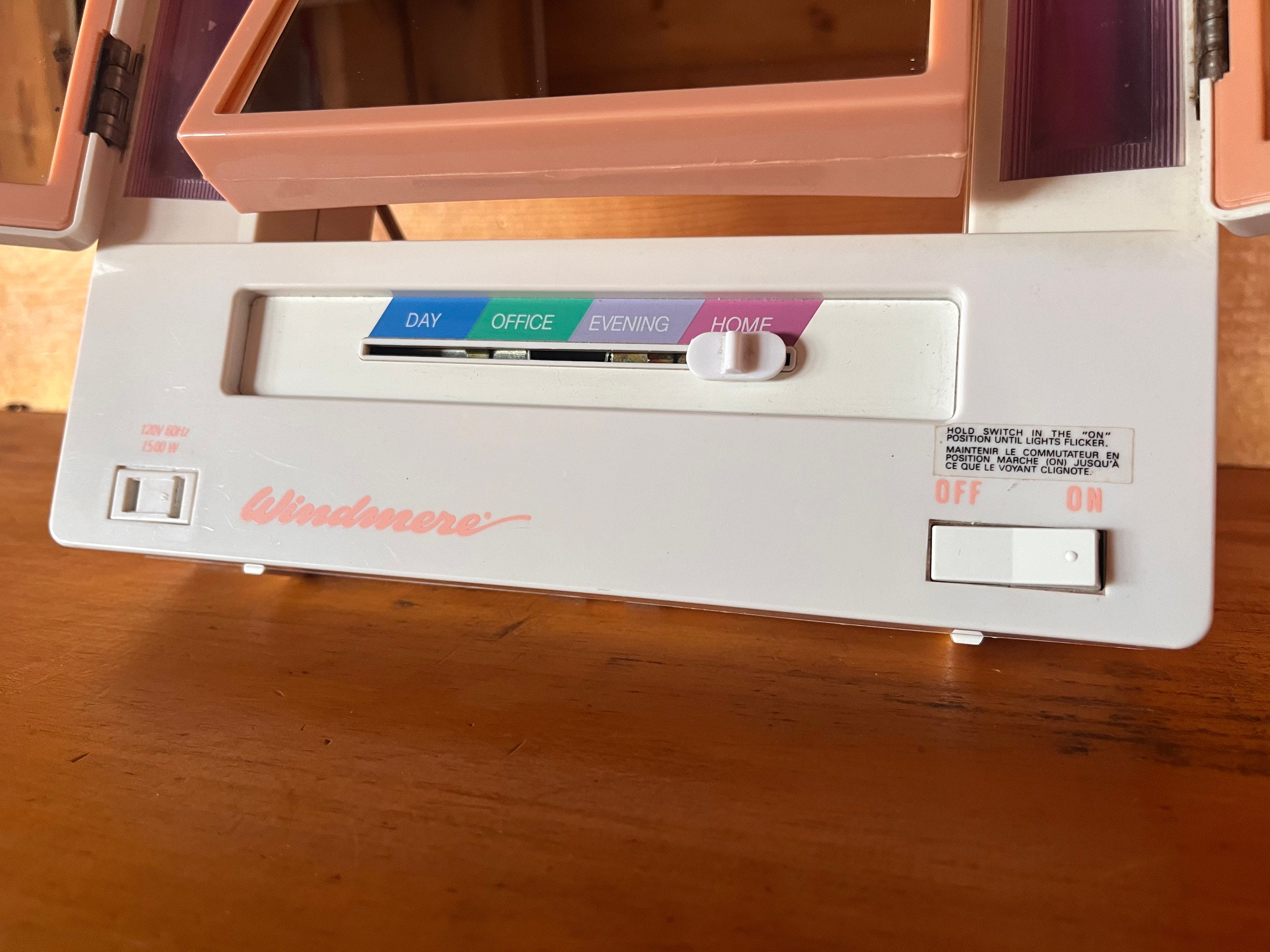 Vintage 80s Light up Vanity Mirror With Four Color Settings - Etsy