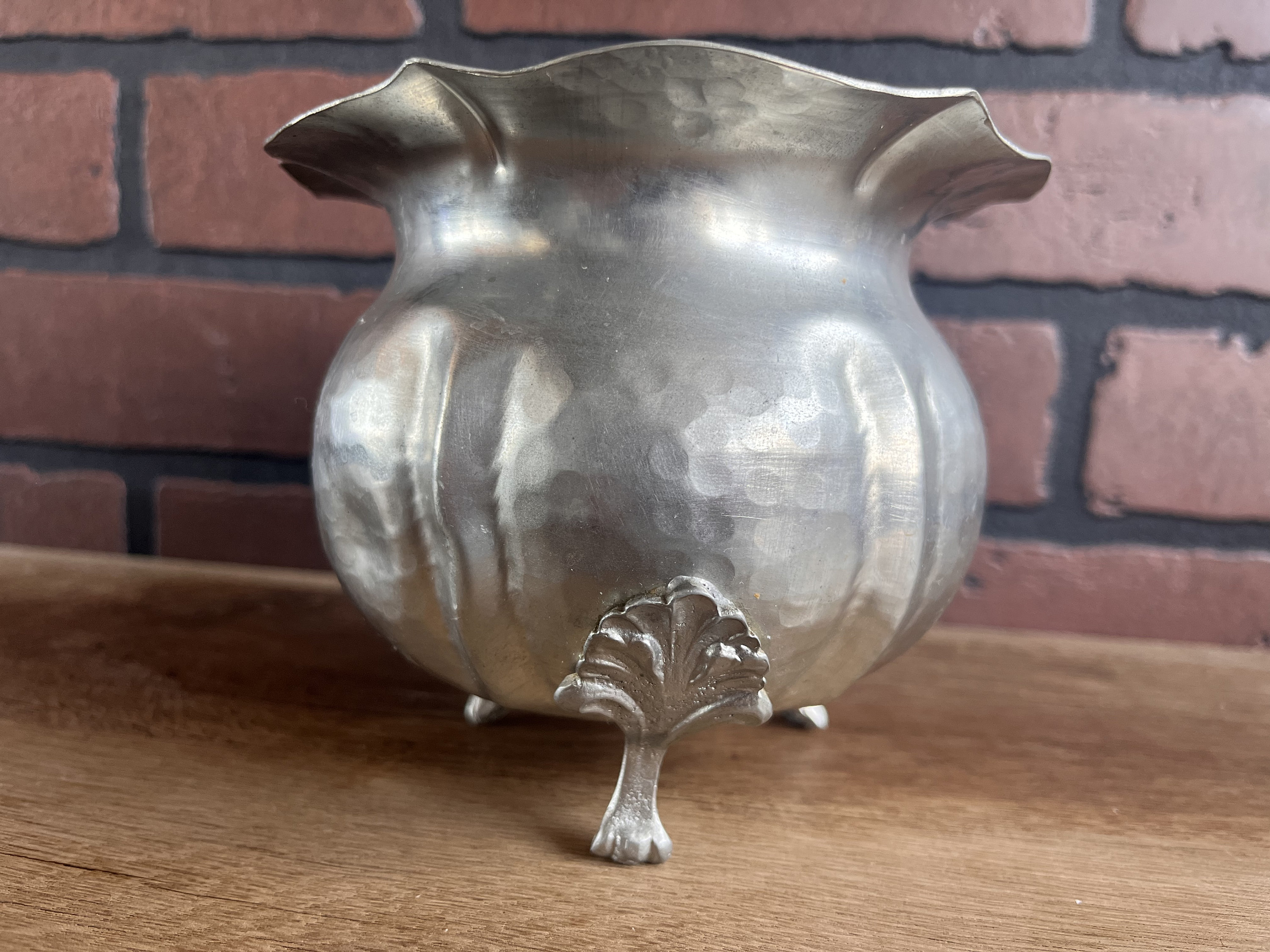 Vintage Pewter Planter Made in Italy Ornate - Etsy