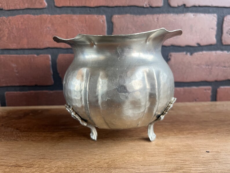 Vintage Pewter Planter Made in Italy Ornate - Etsy