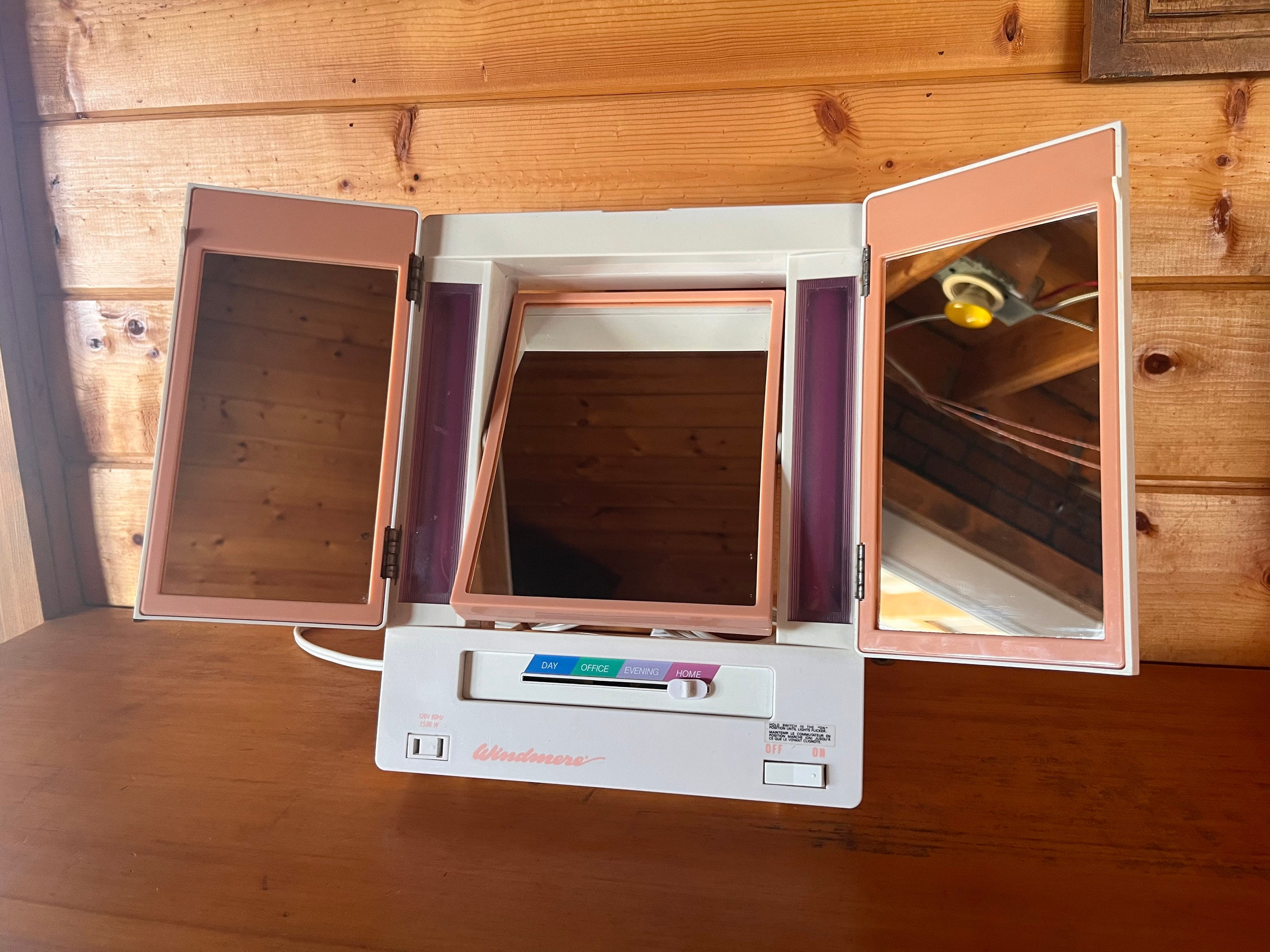 Vintage 80s Light up Vanity Mirror With Four Color Settings - Etsy