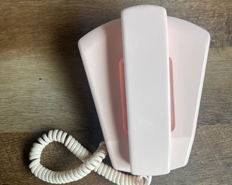 Vintage Bubblegum Pink Wall Phone Fan Shaped