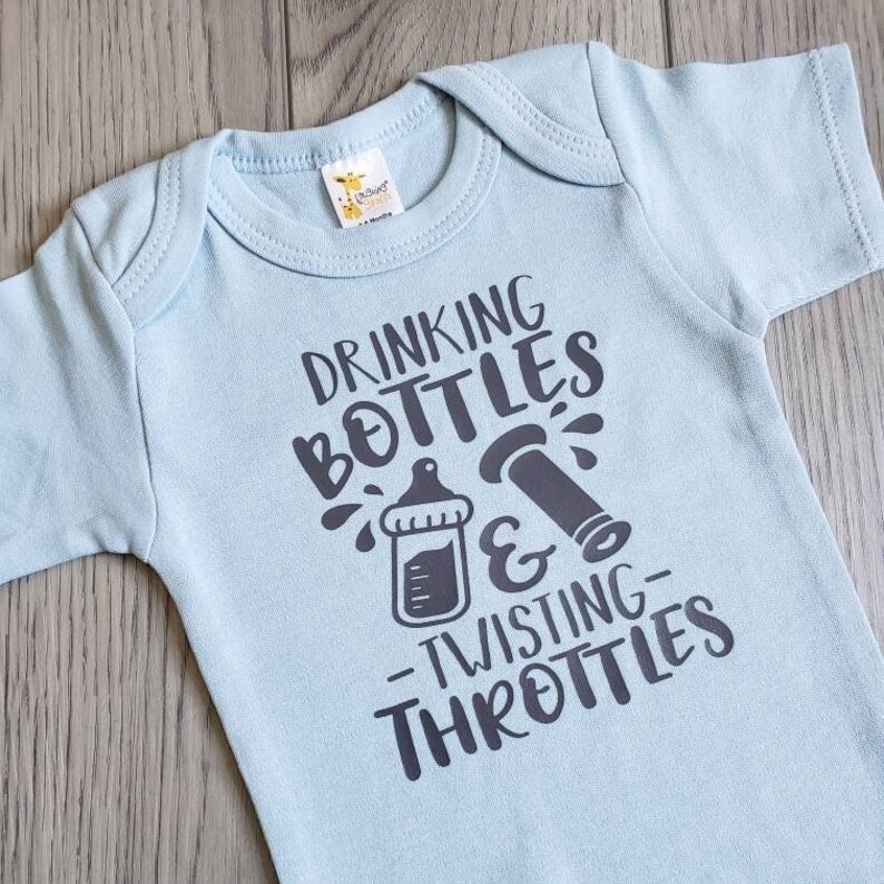 Drinking Bottles and Twisting Throttles Dirt Bike Baby Onesie Etsy