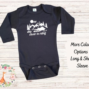 One Day Closer to Riding Snowmobile Baby Bodysuit, Toddler Shirt, Youth Shirt, Snowmobile Baby Girl, Snowmobile Baby Boy, Baby Shower Gift