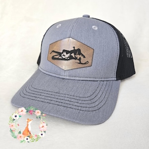 YOUTH Snowmobile Hexagon Leather Patch Trucker Hat