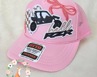 Boné Trucker Infantil Rosa com Patch Lado a Lado, UTV Girl