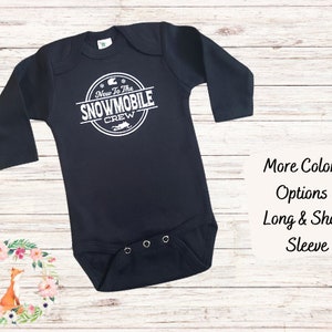New To The Snowmobile Crew Baby Bodysuit, Snowmobile Baby Boy, Snowmobile Baby Girl, Baby Shower Gift, Baby Announcement