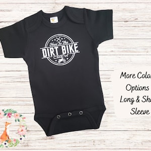 New To The Dirt Bike Crew Baby Bodysuit, Motocross Baby, Dirt Bike Baby Announcement, Baby Shower Gift, Toddler Shirt, Youth Shirt