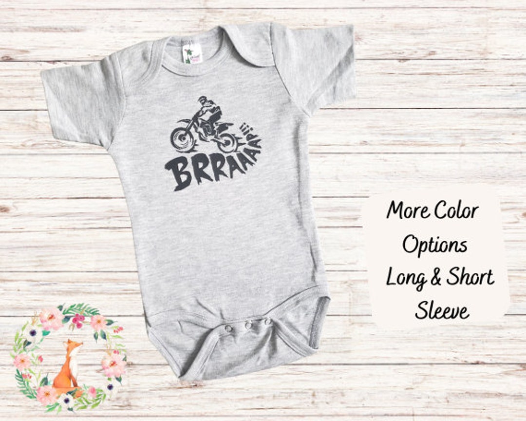 Braaap Dirt Bike Baby Boy Onesie Motocross Baby Onesie Dirt Etsy