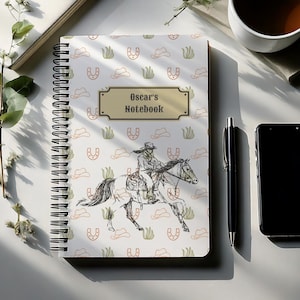 Personalized Cowboy Notebook: Rustic Western Spiral Journal