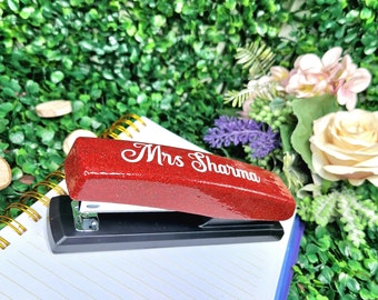 Personalized Glitter Stapler for Teacher Gift, Office Supply Gifts, School Leaving Gift, Office Accessories, Thank You Gift for Teacher