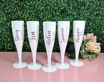 Personalised Champagne Flutes, Champagne Glasses for Party, Great for Hen or Bridal Party and Bridesmaid Proposals, Prosecco flute