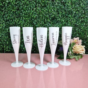 Flûtes à champagne personnalisées, verres à champagne pour la fête, parfaits pour les enterrements de vie de jeune fille ou de jeune homme et les demandes de demoiselles d'honneur, flûte à prosecco