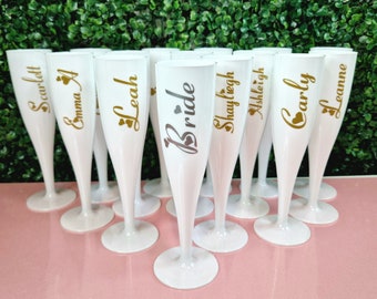 Personalised Champagne Flutes, Champagne Glasses for Prom, Great for Hen or Bridal Party and Bridesmaid Proposals, Prosecco flute