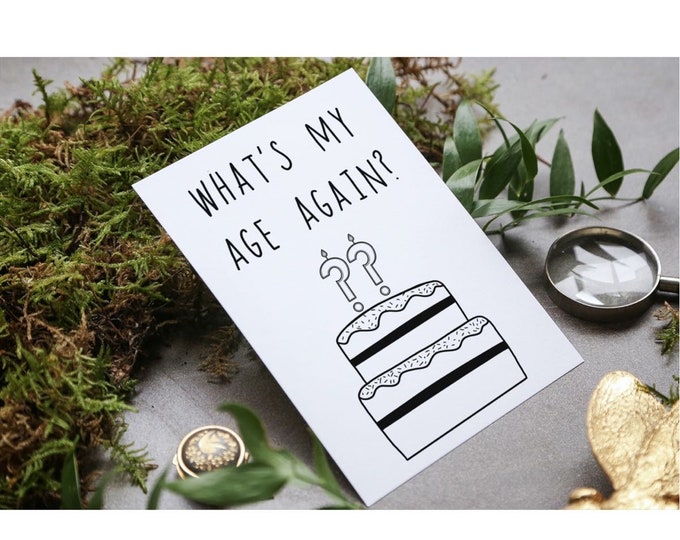 Whats your age again card etsy canada