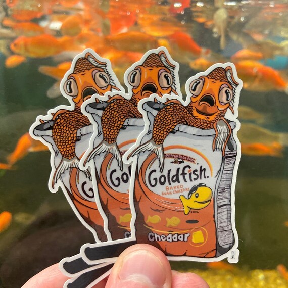 Goldfish Sticker Goldfish Snacks Sticker Etsy