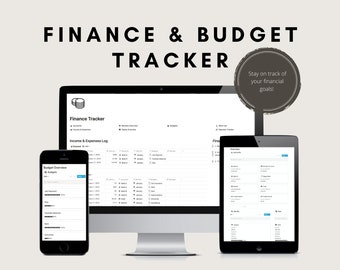 student planner notion template Finance and Budget Tracker | Financial Notion Template | Financial Planner | Notion Editable Template | Notion Organization Template