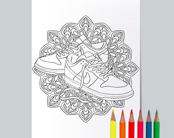 shoe coloring book etsy