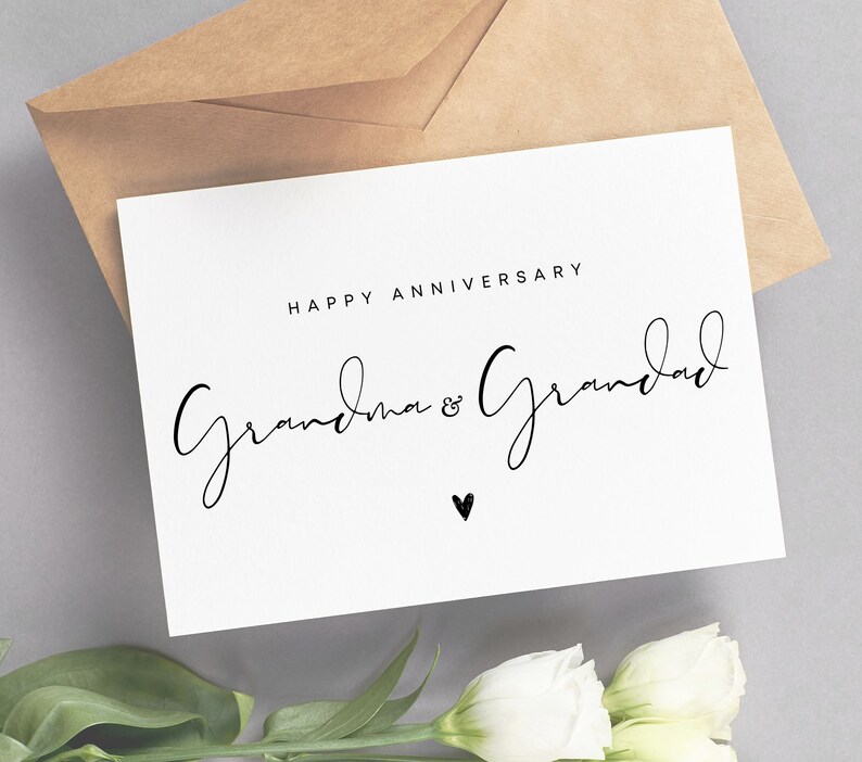 Grandma and Grandad Anniversary Card | Happy Anniversary Grandparents ...
