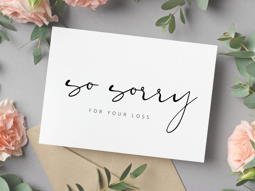 So Sorry for Your Loss Card | Bereavement Card - Deepest Sympathy Card ...