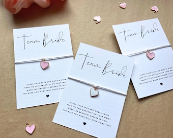 Pulseras de los deseos personalizadas para despedidas de soltera: dije de esmalte, ecológicas.