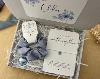 Something Blue Proposal Box Gift for Bridal party proposal Personalised Will you be my Something Blue proposal wedding Bridesmaid proposal