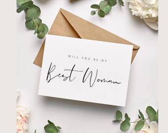 ¿Quieres ser mi dama de honor? Tarjeta / Tarjetas de propuesta de boda - Tarjeta para la dama de honor - Regalo para la dama de honor - Tarjeta de propuesta para la dama de honor