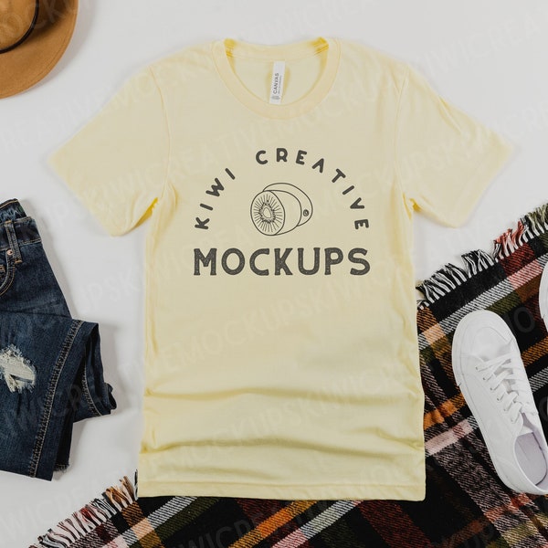 French Vanilla Bella Canvas Mockup - Etsy