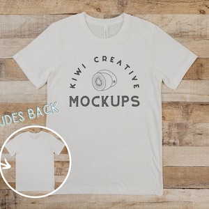 Bella Canvas 3001 White Shirt Flat Lay, Unisex T-Shirt Mockup, Blank White T-Shirt Mockup, Front and Back, POD Sublimation Shirt