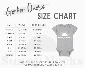 infant sizing chart
