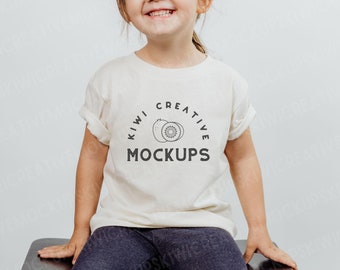 Kids T-shirt Mockup: Bella Canvas 3001T Natural (JPEG)