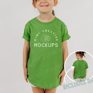 Apple Green Kids T-Shirt Mockup: Toddler Model (Digital Download)