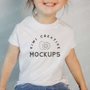 Toddler White Shirt Mockup: Rabbit Skins 3321 (Digital Download)