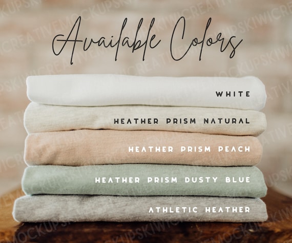 Bella Canvas 3001 Heather \u0026 Prism 
