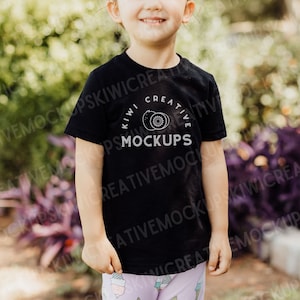 Rabbit Skins 3321 Black, Kids T-Shirt Mock, Toddler Model Mockup, Child Mockup, Shirt Mockup, Boho Toddler, Lifestyle Model, Halloween
