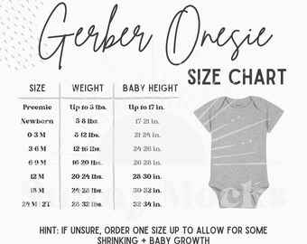 infant sizing chart