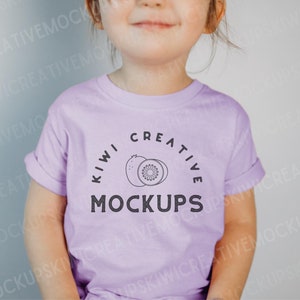 Rabbit Skins 3321 Lavender, Kids T-Shirt Mock, Toddler Model Mockup, Child Mockup, Shirt Mockup, Boho Toddler Mockup, Lifestyle Model