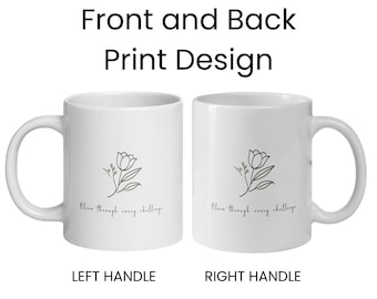 Minimalist Design White Glossy Ceramic Coffee Mug Gift for Her