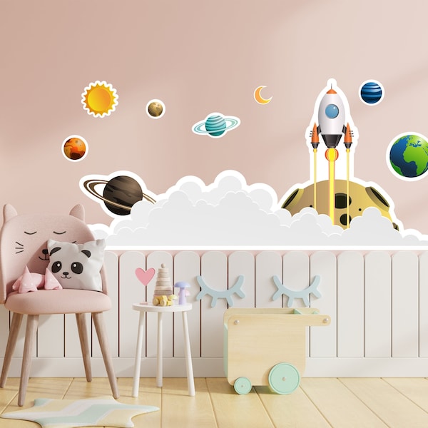 Rocket Wall Decal Etsy UK