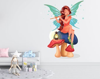 Fairy Muurstickers, Fairy decals, fairy wall art, Kinderkamer muur sticker, Baby meisje kamer decor