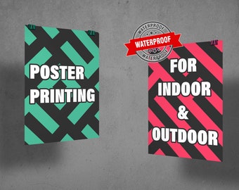 Poster printing, personalized poster, A0 A1 A2 A3 A4 waterproof posters, banner