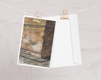 Tarjeta de felicitación de Brick Alley: Arte arquitectónico urbano, 10 x 15 cm