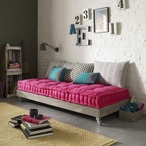 Custom Velvet Tufted Bench Cushion: Made-to-Order Window Seat Cushion