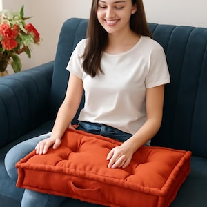 Customized Tufted Cushion Custom Size Window Seat Cushions, Bench Cushion French Sofa