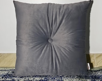 Button Cushion: Custom Made-to-Order Square Pillow