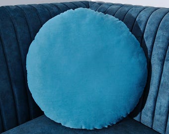 Custom Velvet Round Floor Cushion with Handle: Portable Meditation Pillow