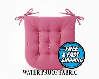 Cojín en forma de U para asiento, cojín para silla, tela impermeable, decoración para jardín al aire libre.