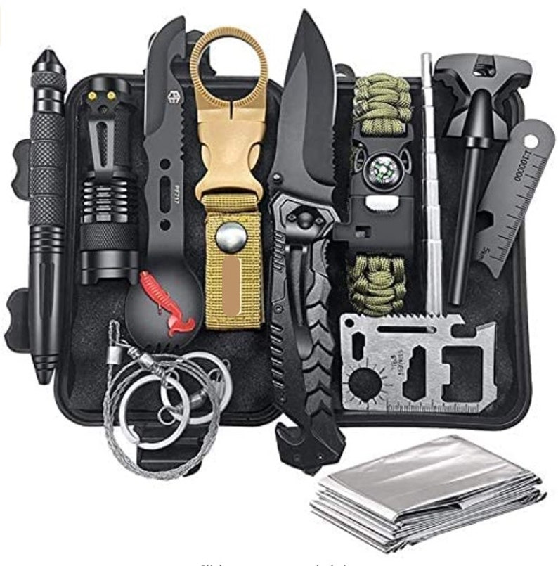 Summer Camping Accessories Quality Survival Kit Set. Travel Necessities
