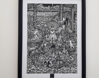 裏切りの暗いイラスト、暗い絵、即時ダウンロード、デジタル